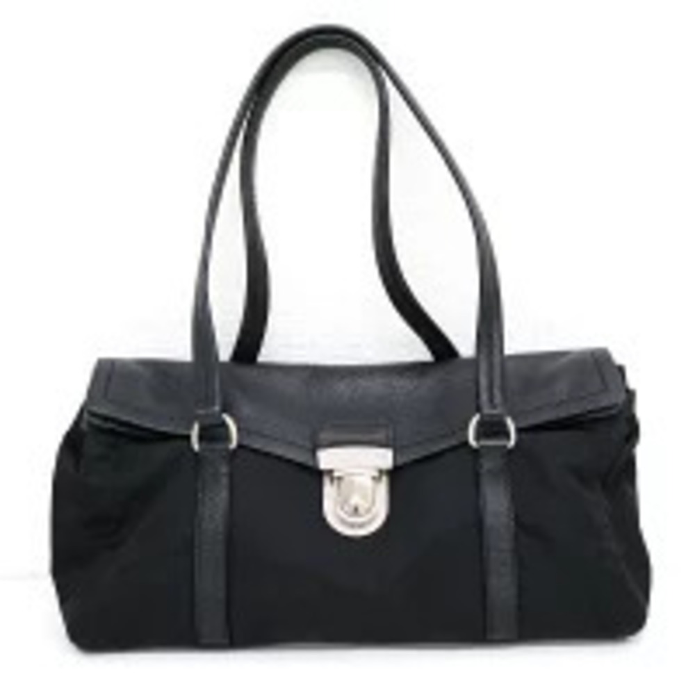 Prada Tessuto handbag Shoulder Bag leather Black